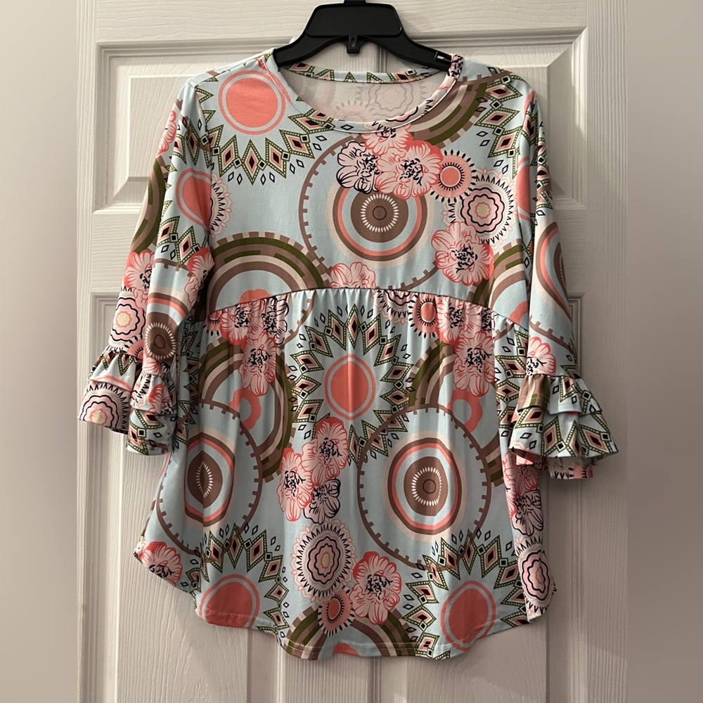 Paisley top 3/4 sleeve